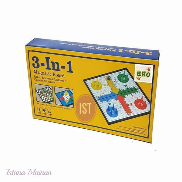ISTANA MAINAN - 3 in 1 Magnetic Board Games No.38812