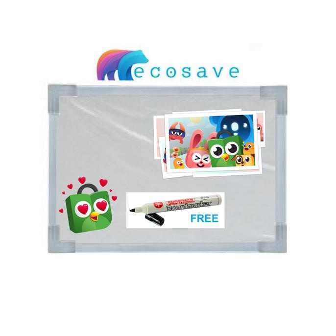 

[COD] White Board SAKANA 20 x 30 cm - Papan Tulis Whiteboard 20x30cm Kecil BERMUTU Kode 1406