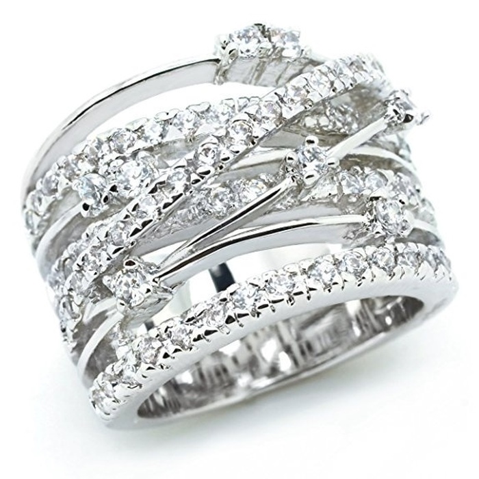 Cincin Berlian Zirkon Mikro Flash Kreatif Gaya Eropa Dan Amerika Untuk Wanita