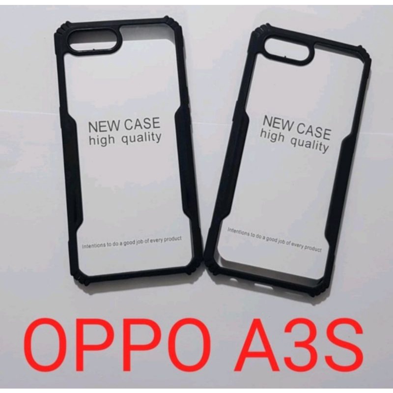 Case Fusion Oppo A3s / Realme C1 - Softcase Clear Armor Bumper Transparent ShockProof - UA