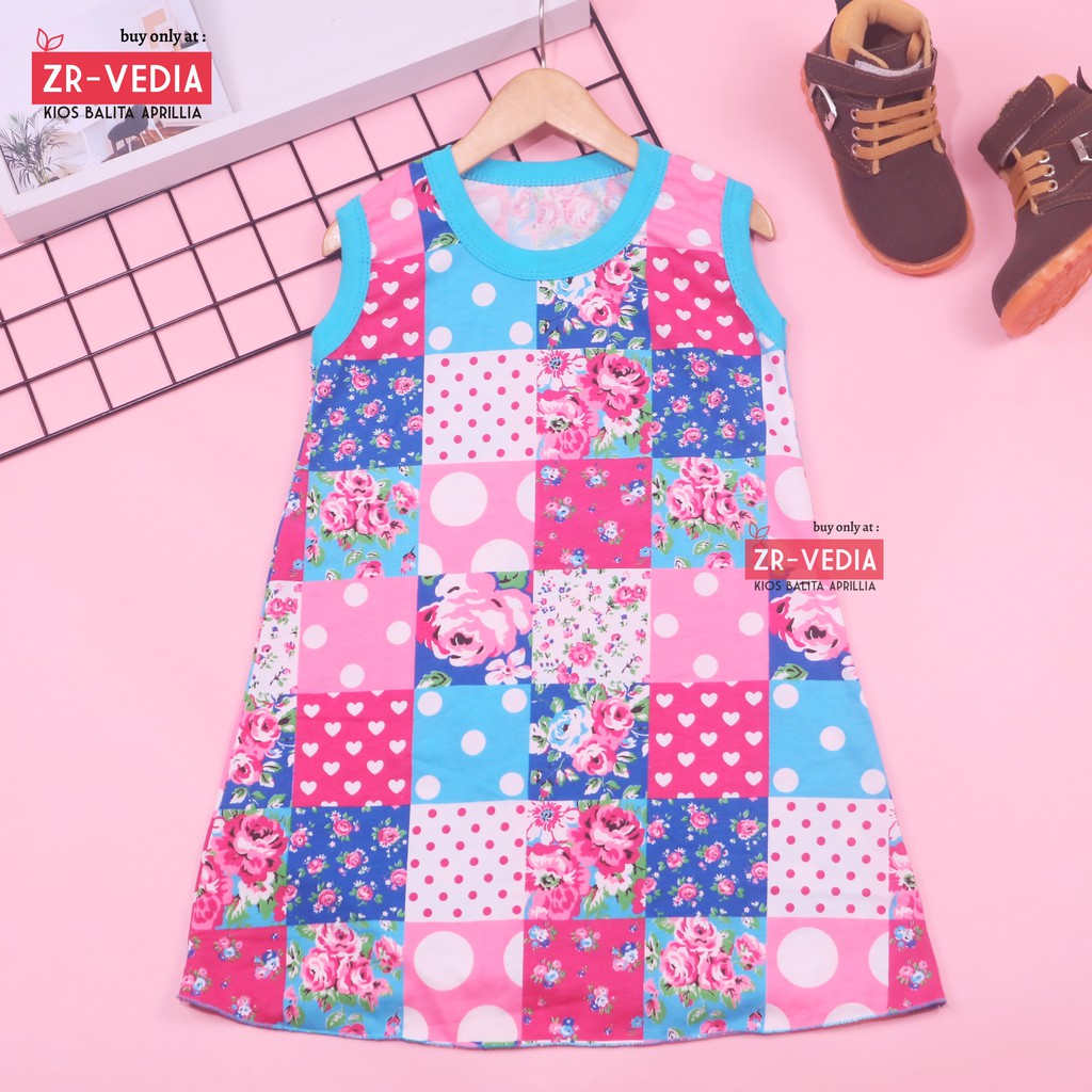 (ISI 3 PCS) Dress Yukensi uk 3-5 Tahun / Daster Anak Perempuan Atasan Bahan Kaos Baju Harian Murah