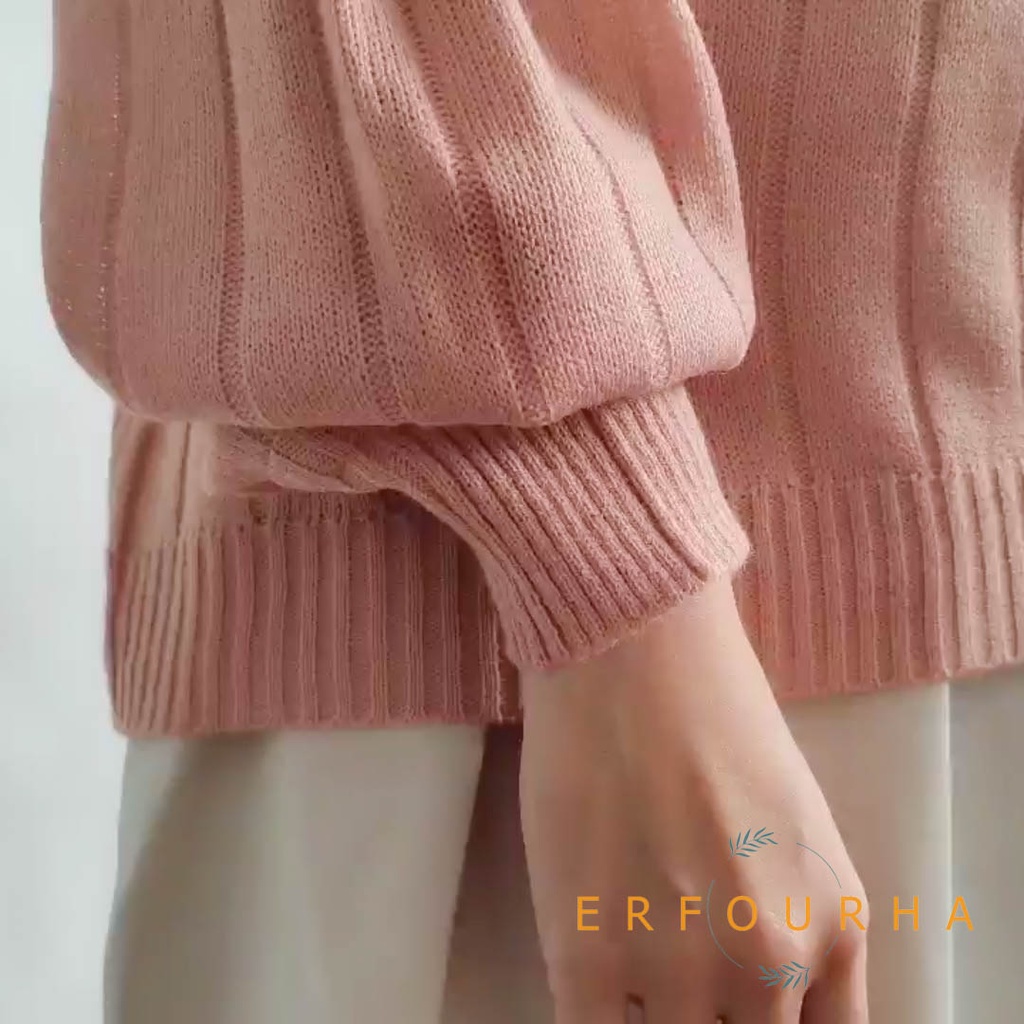 Turtle Neck Button Oversize | Pakaian Wanita | Sweater Rajut pashion wanita