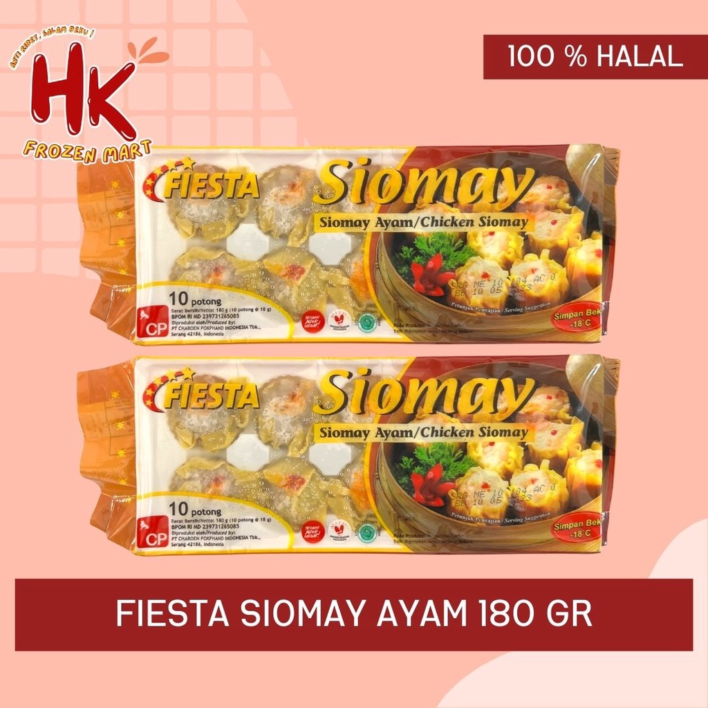 

Fiesta Siomay Ayam 180 gr / naget dimsum hakau shumai termurah belfoods champ stikie/ HK Frozen Mart