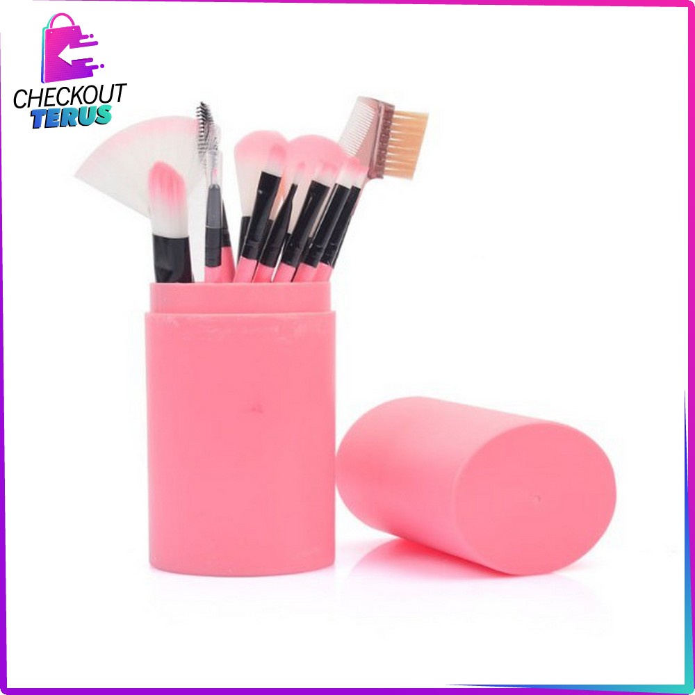 CT K29 Brush Make Up Set 12IN1 Tabung Alat Kosmetik Kuas Makeup Set Brush Highlighter dan Kuas Alis Lengkap