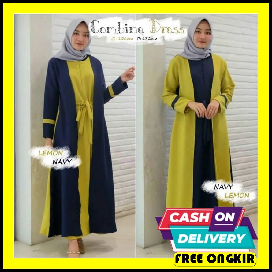 Harissa Baju Syar'I Baju Gamis Remaja Terbaru Gamismurah Bajugamis Gam Baju Gamis Combine Dress Mus