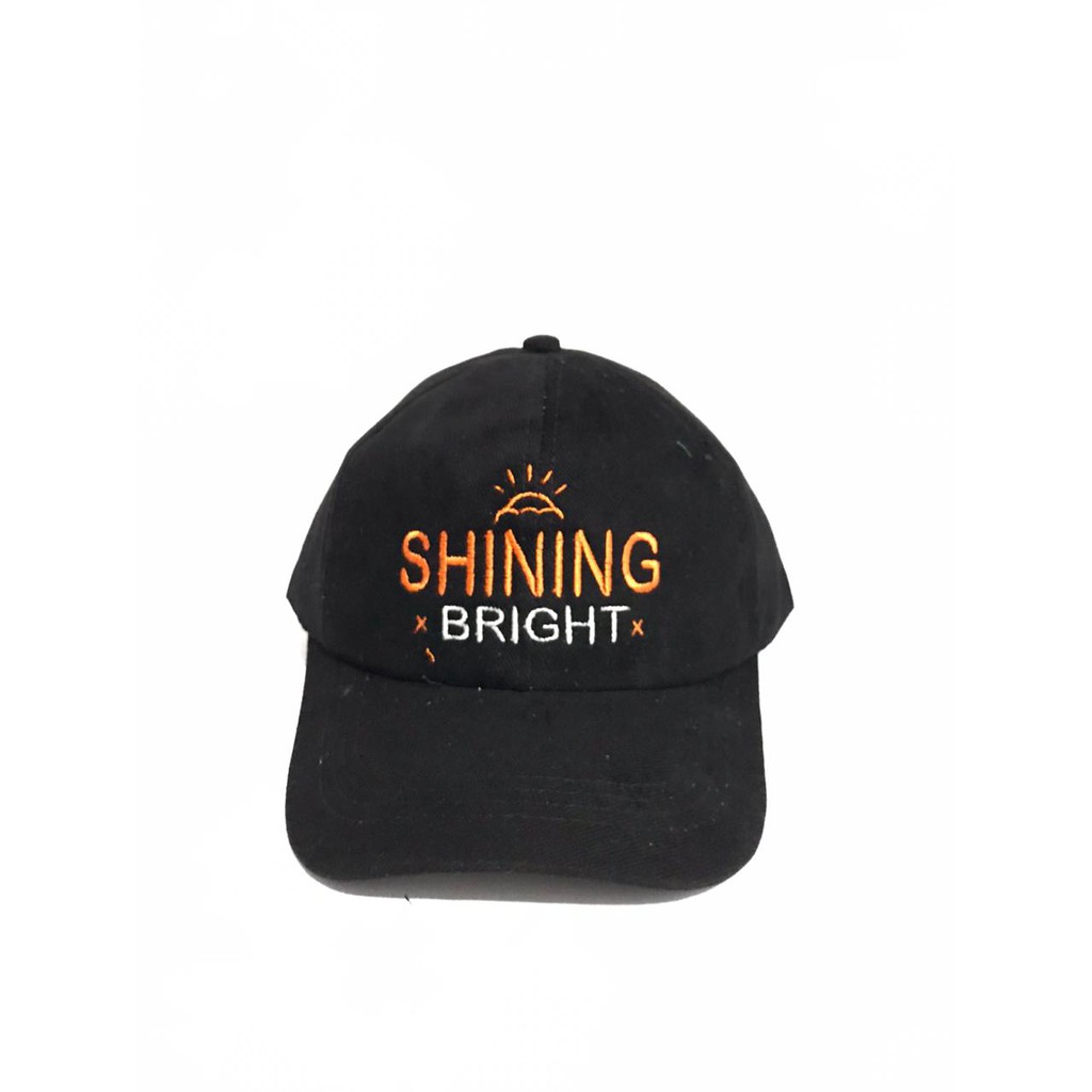 (Bisa COD) Topi Distro Rapel Shining Bright Hitam Distro