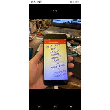 mi a1 matot,lcd agak kuning