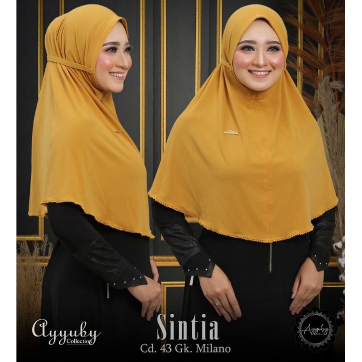 ORI AYYUBY HIJAB BERGO INSTAN SINTIA / OVALIA JERSEY PREMIUM ORIGINAL AYUBY JILBAB KHIMAR POLOS BERG