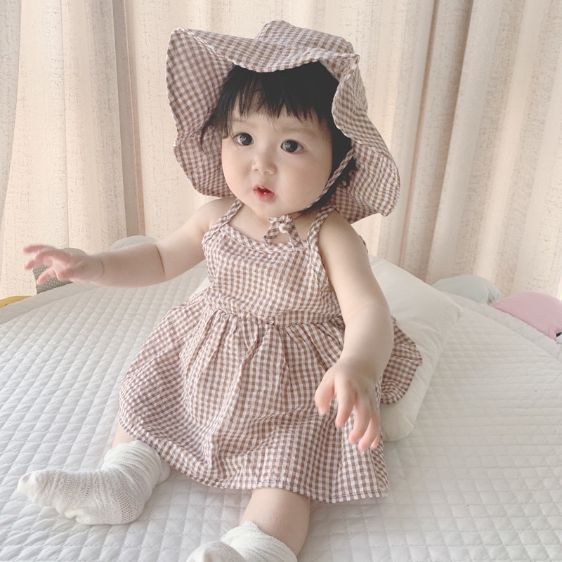 Gingham summer dress ( K4)
