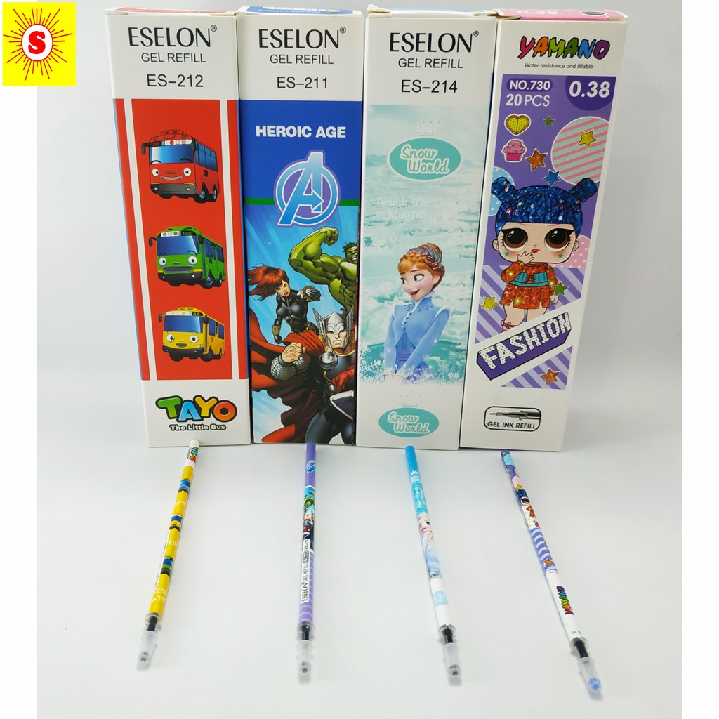 

Isi Pen Gel Refill Ulang 0.38 mm Pulpen Bolpen - Hitam