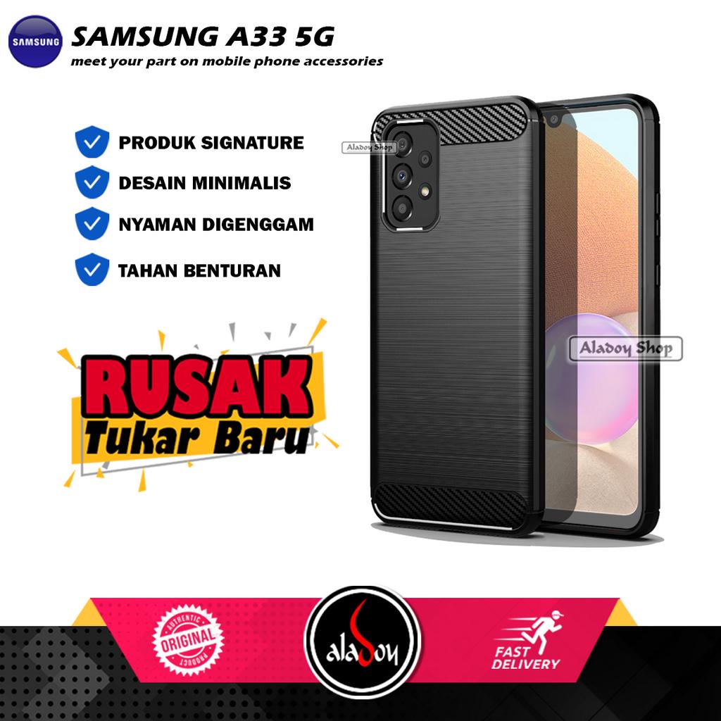 Case Samsung A33 5G Ultra Slim Ipaky Carbon Premium Softcase Casing