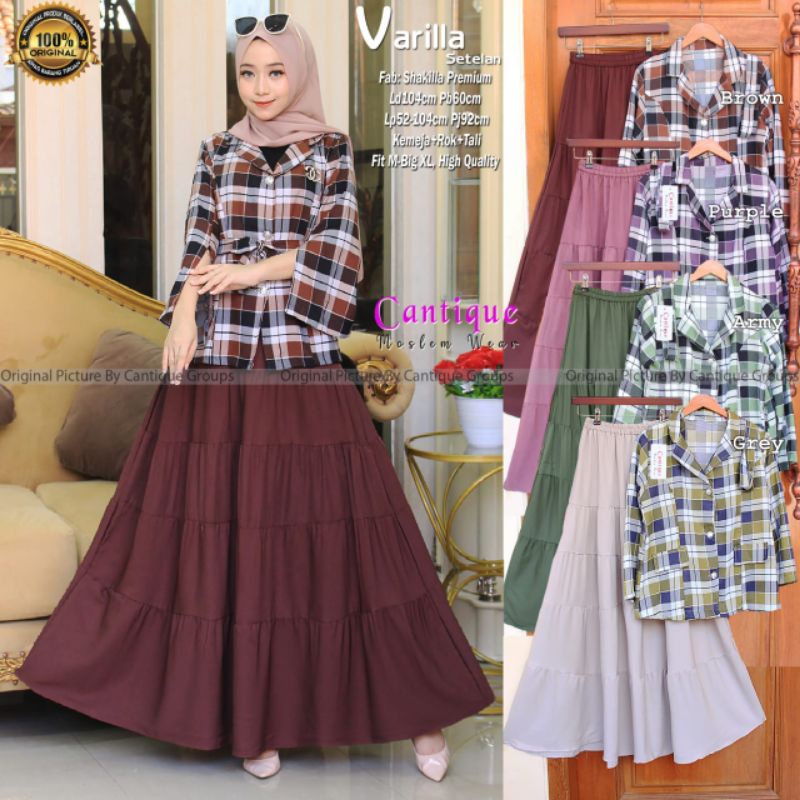 VARILLA SETELAN SHAKILA PREMIUM KEMAJA+ROK BY CANTIQUE
