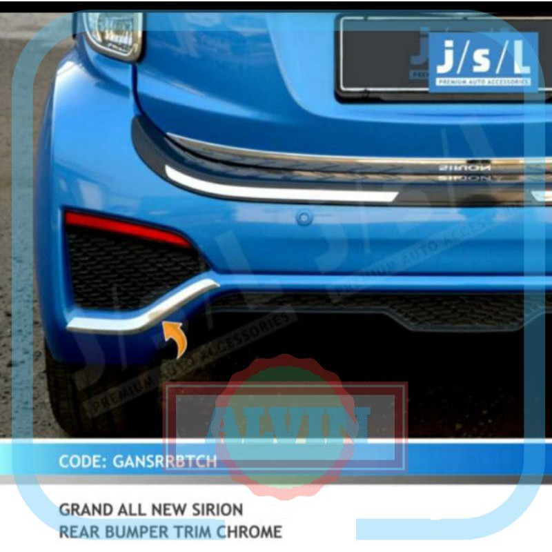List Bumper Belakang All New Sirion Chrome JSL AV