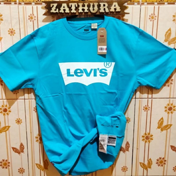 KAOS OBLONG PRIA ORIGINAL TSHIRT USA BIRU TOSCA EKSKLUSIF