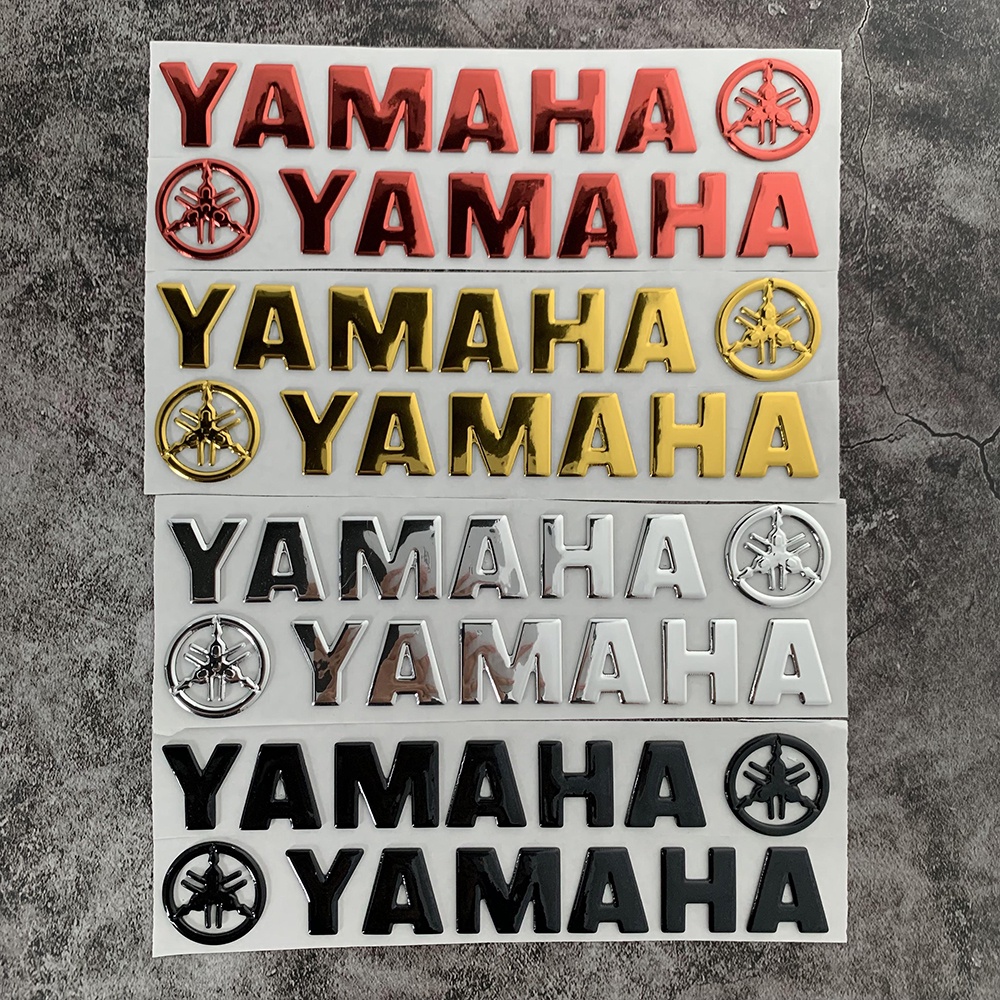 2pcs Stiker Logo Yamaha 3D Bahan Resin Untuk Dekorasi Fender Tanki Motor Yamaha X-MAX NMAX 125 250 400