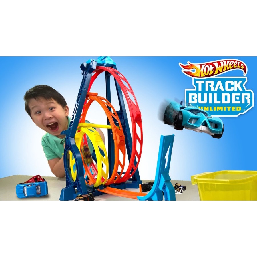 hot wheels triple loop track builder unlimited playset