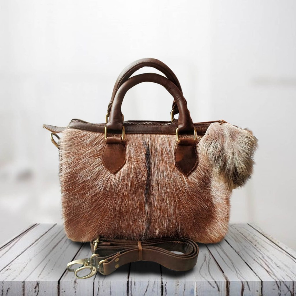 ASLI / ORIGINAL Tas kulit bulu kambing domba uler model speedy