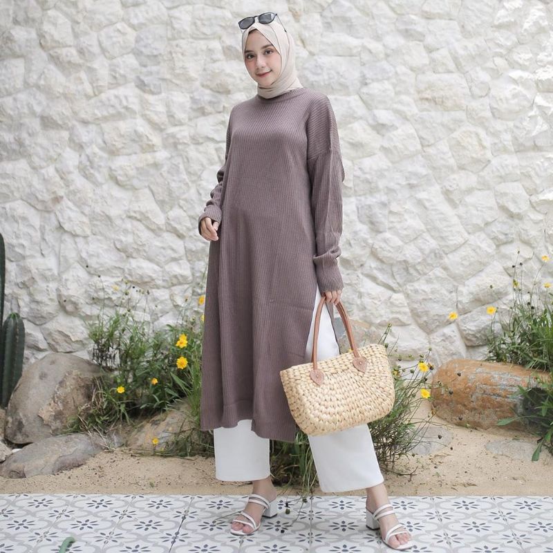 KARENINA TUNIK RAJUT//TUNIK RAJUT BELAH PANJANG