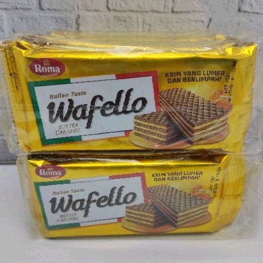 

Roma Wafello 20.5 gram Butter Caramel (1 pack isi 10 pcs)