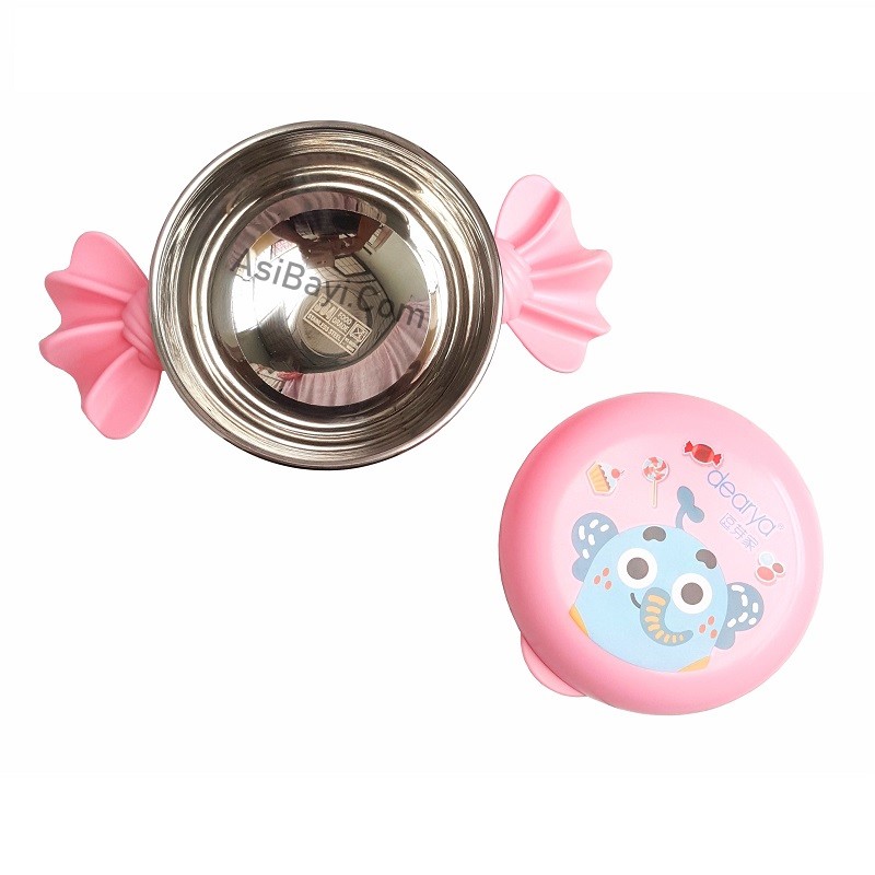 Baby Beyond Stainless Bowl Candy Mangkok Makan Bentuk Permen Lucu