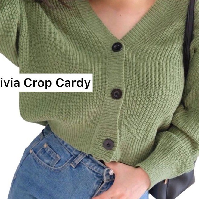 DISCON!!OLIVIA CARDY CROP//EIREEN CARDY CROP//CROP RAJUT WANITA MURAH