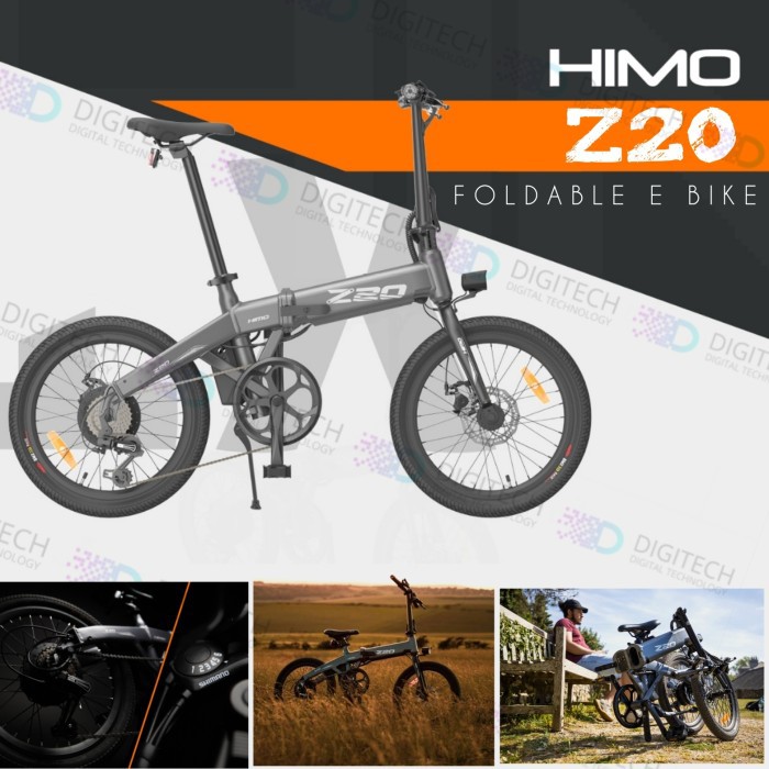 Dijual HIMO Z20 Sepeda Lipat Elektrik Smart Bicycle Foldable Himo Z 20 - Hitam terbaik