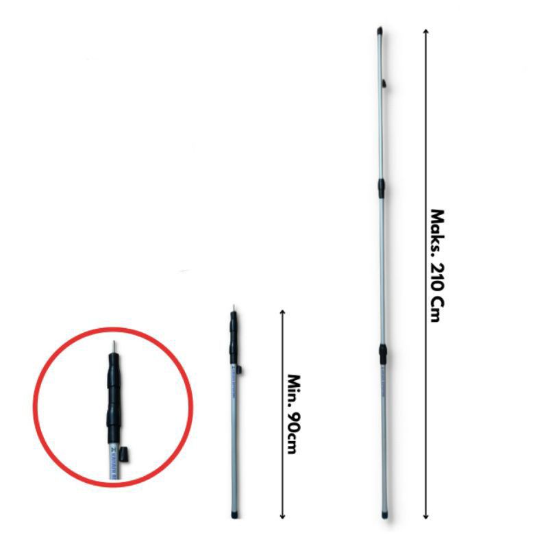 TIANG FLYSHEET TELESCOPIC 3 STEP AWNING POLE FLYSHEET TENDA CAMPING