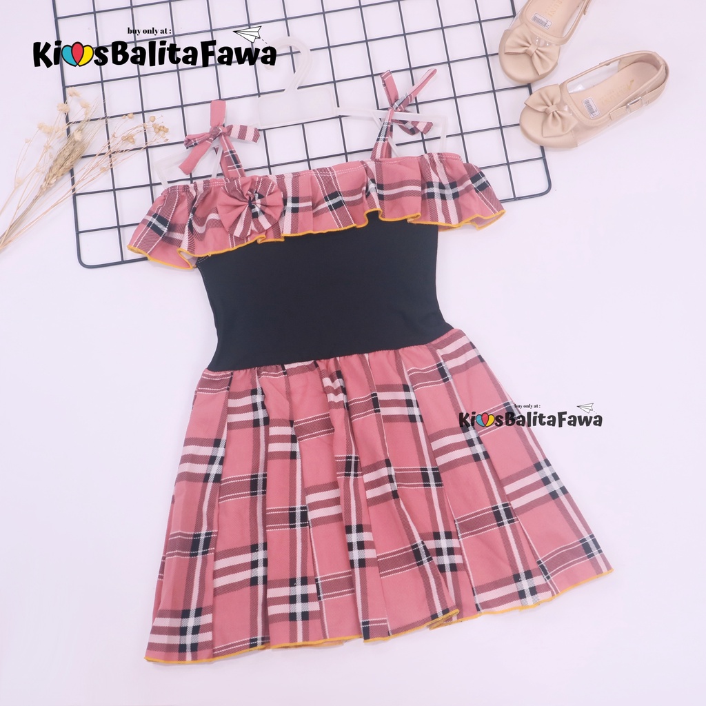 Dress Moza uk Bayi-4 Tahun / Baju Dres Anak Perempuan Gaun Import Kensi Tanktop Cewek Adem Murah