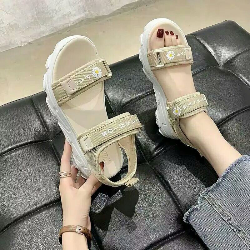 AB506 SANDAL TALI BUNGA WANITA 2STRAP