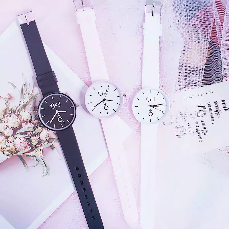 Jam Tangan Boy And Girl Jam Tangan Quartz Gaya Korea dengan Strap Jelly Women Watch Import