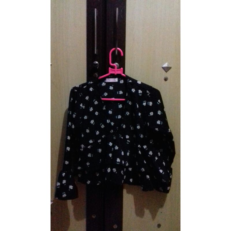 Ruffle Top Flower Blouse Korea