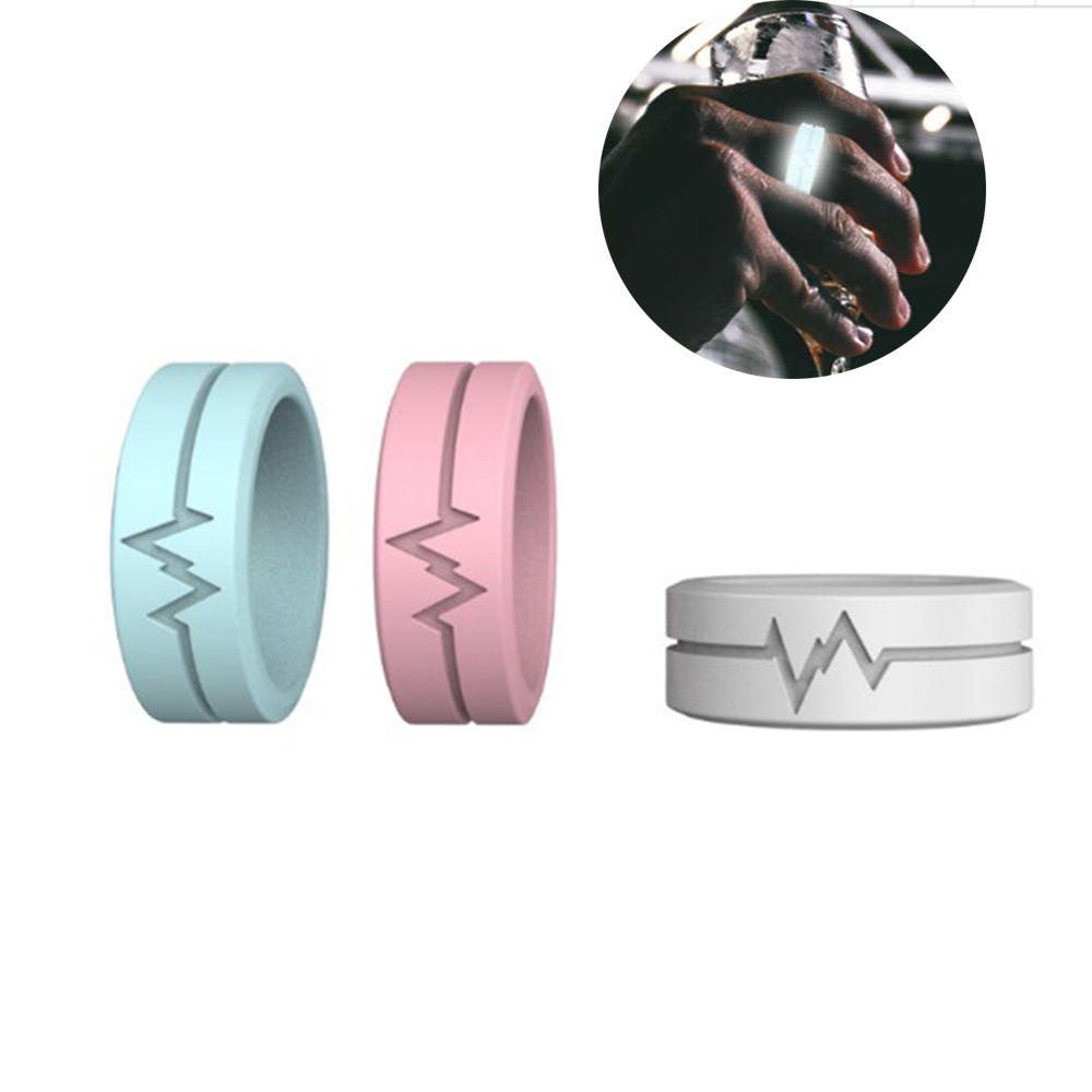 Top Luminous Silicone Ring Trendy Camping Finger Ring Band Ulang Tahun Pernikahan Pesta Glow In The Dark