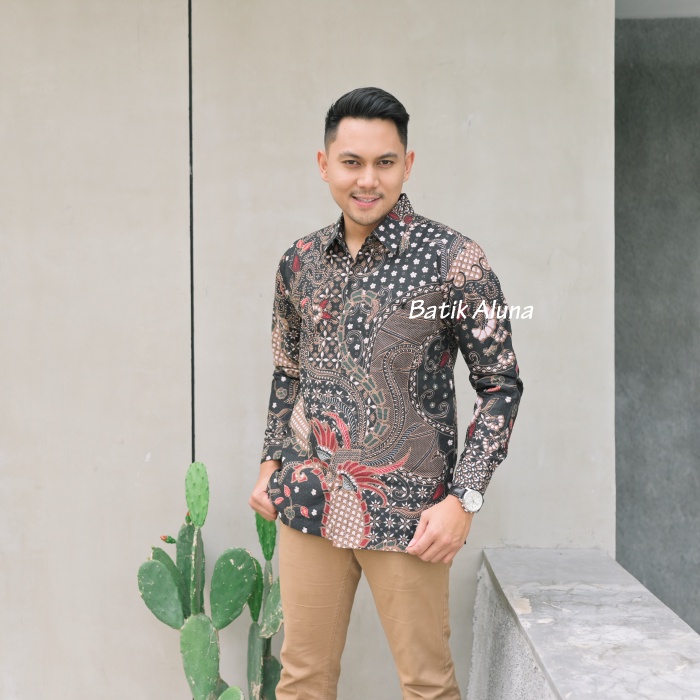 Batik pria lengan panjang Baju Kemeja Batik Pria Premium Lengan Panjang Jumbo Reguler slimfit atasan kekinian slim fit putih modern jumbo premium cowok bahan katun terbaru mewah tunik dewasa mens dewasa jumbo kekinian stelan dewasa terbaru full furing