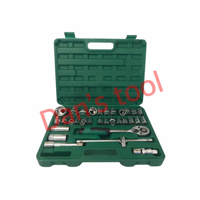 Kunci Sock 32 Pcs - Socket Wrench Set 32 Pcs 8-32 mm