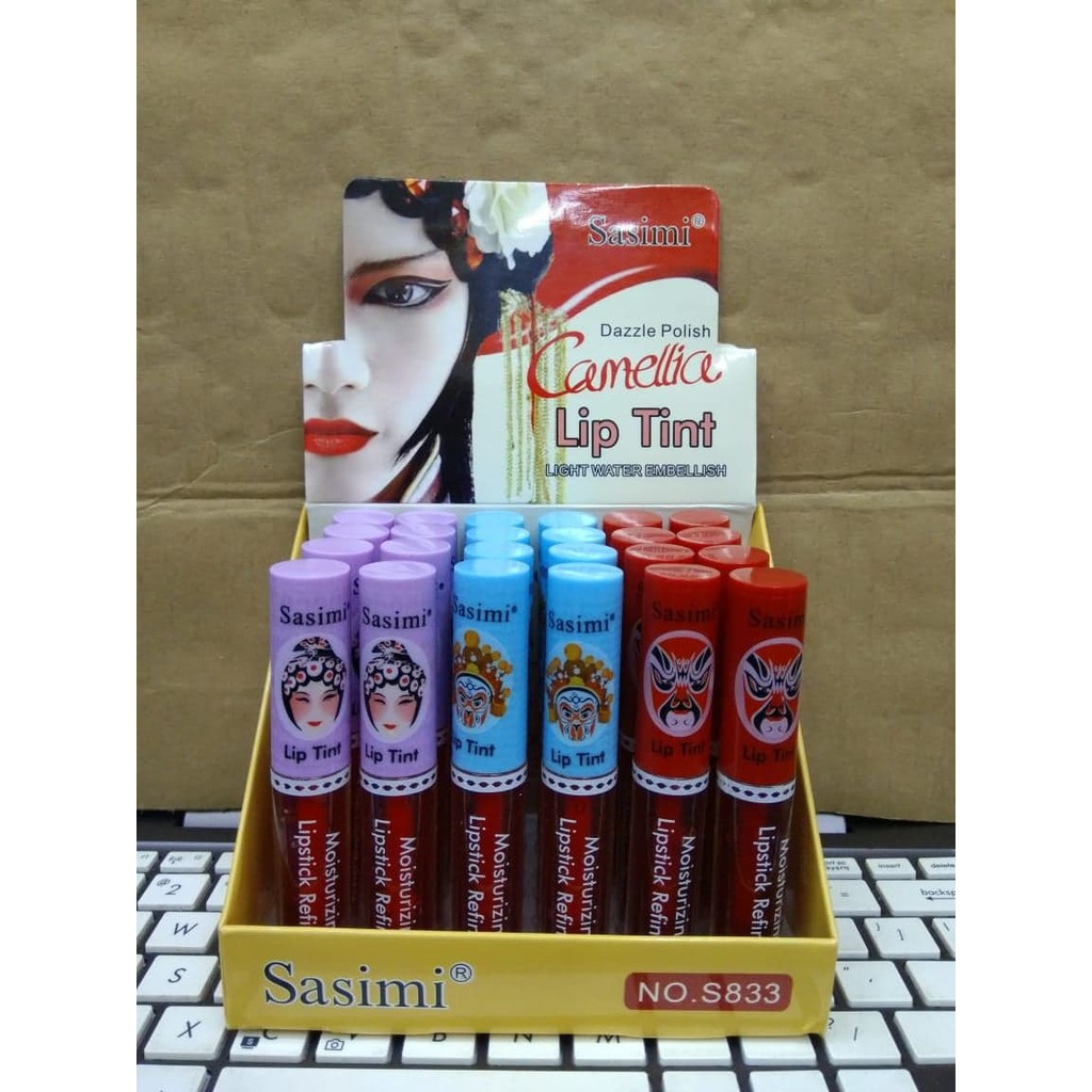 [24 pcs] CAMELLIA SASIMI S833 LIP TINT / LIPTINT CAMELIA 833 PERBOX ISI 24 PC