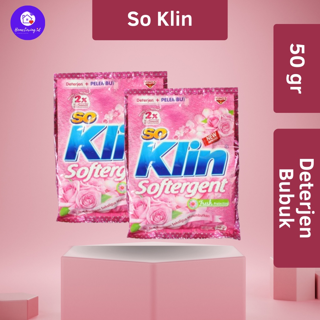 SO KLIN SOFTERGENT BUBUK DETERJEN SACHET 50 GRAM