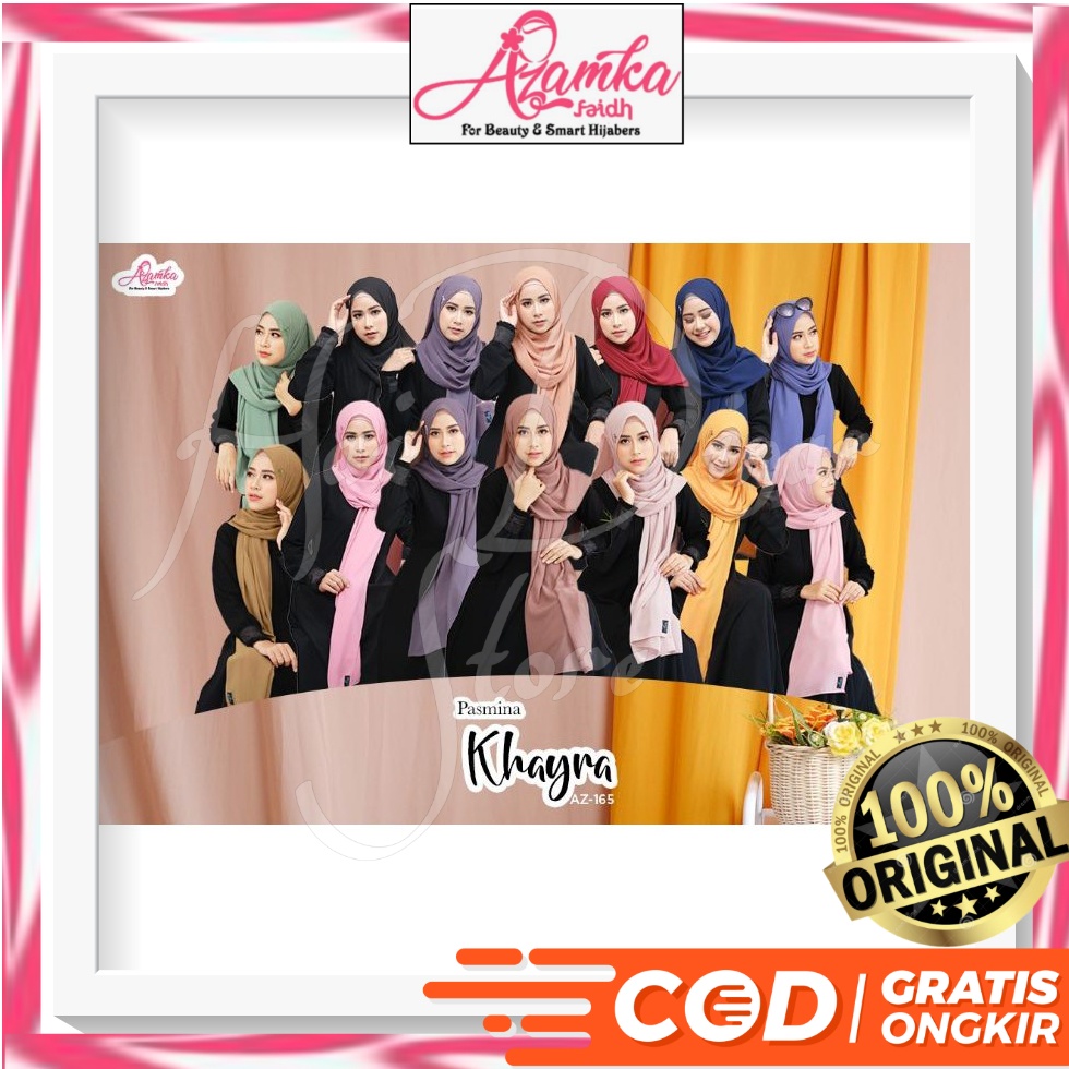[Terbaru] Azamka Hijab Pashmina Azamka Khayra Ready