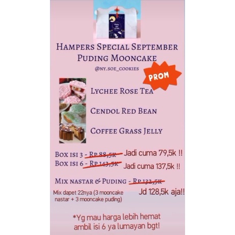 

Promo Hampers Puding dan Nastar Mooncake Mid Autumn