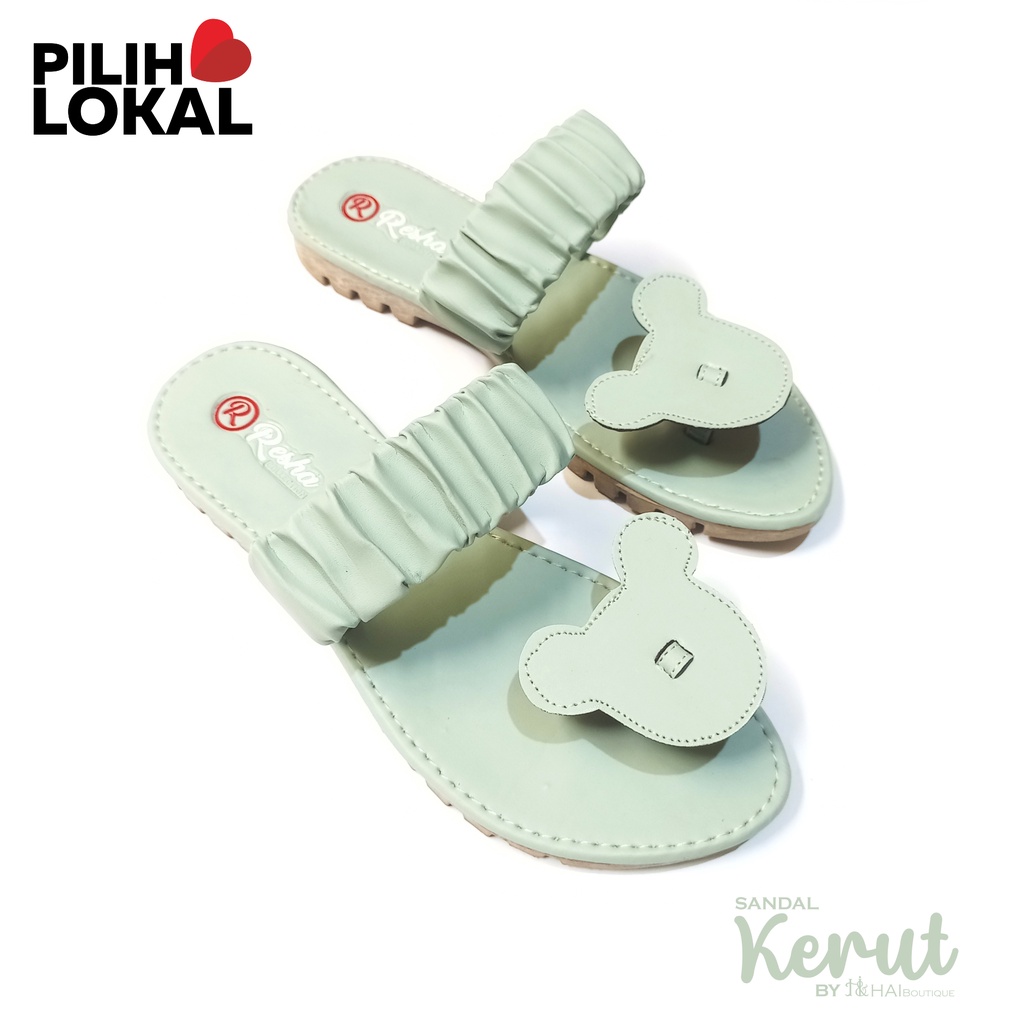 Sandal Teplek Wanita Tali - Sandal Teplek Wanita Kerut - Sandal Cewek Kekinian - Sendal Wanita Kekinian - Sandal Kerut Wanita - Sandal Serut Cewek - Sandal Selop Mickey Mouse - Sandal Terbaru Wanita 2022 Lebaran - Sandal Wanita Tali Kerut Casual Cantik