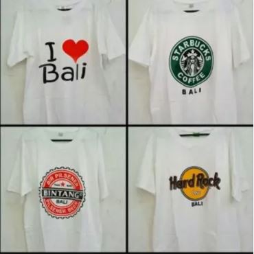 Baju Kaos Putih Bali