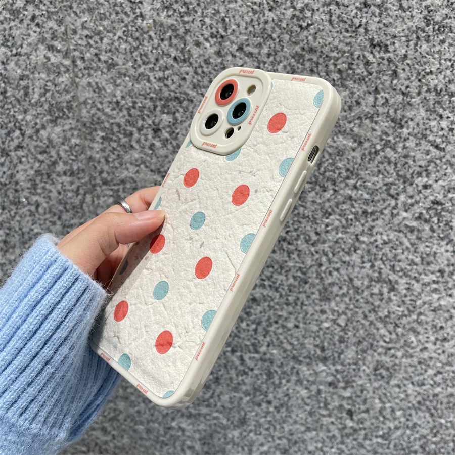 Gelombang Dot Pola Ponsel Case untuk iPhone 7 8 Plus 12 13 11 Pro Max X Xs Max Xr Silikon Lembut Pelindung Case Tpbd