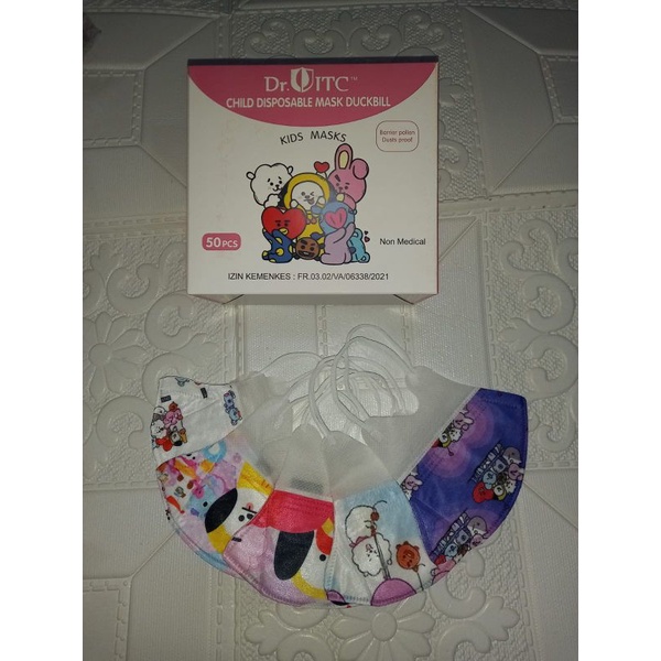 masker duckbill anak Dr.itc 50 pcs