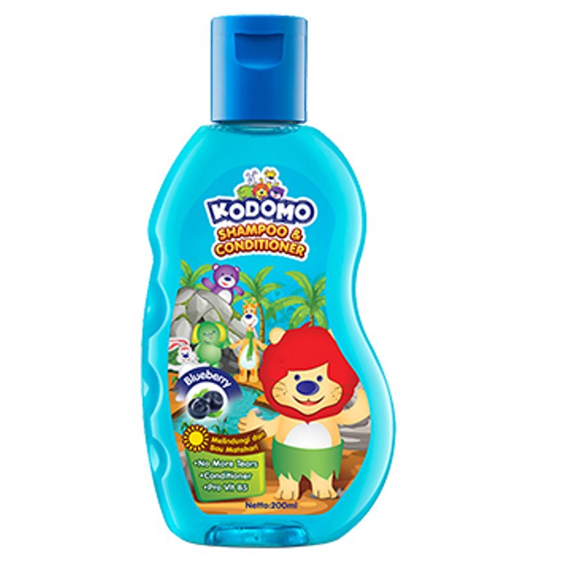 KODOMO Shampoo GEL BLUEBERRY Botol 200ML-2