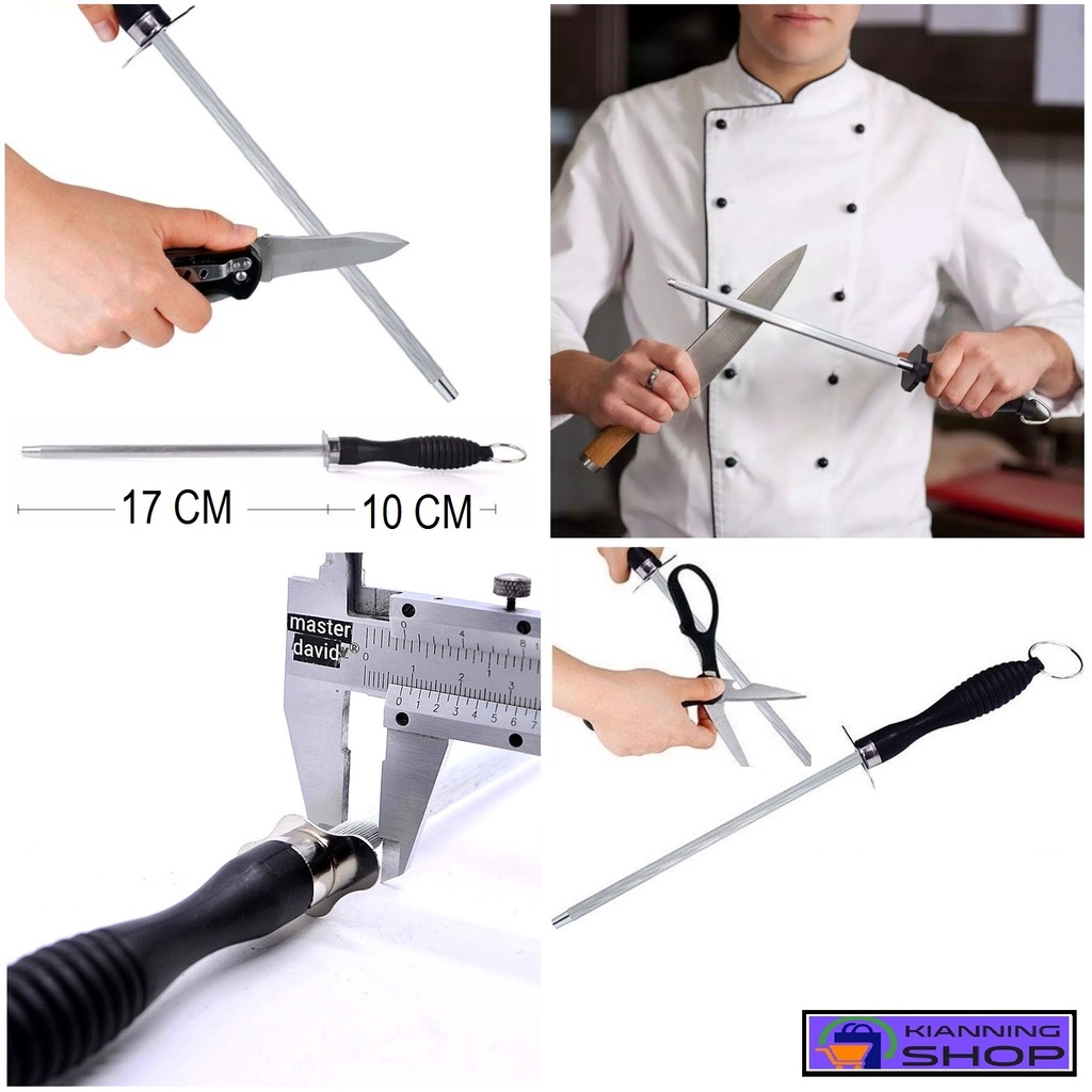 Pengasah Pisau Daging 27 Cm Stik Asahan Tongkat Golok Gunting Kikir Knife Sharpener Ungkal