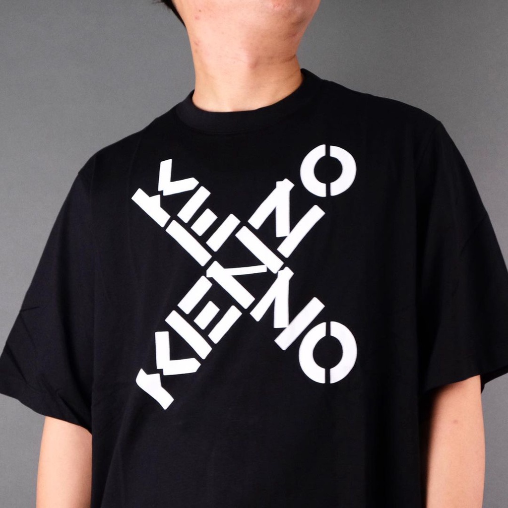 Kenzo Cross Logo Black Tee