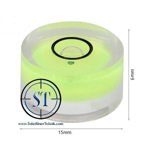 Bubble Level Spirit Disc Round 15x8mm Calibration Tripod Camera Waterpass Bulat Kemiringan 1508 Green Circular level