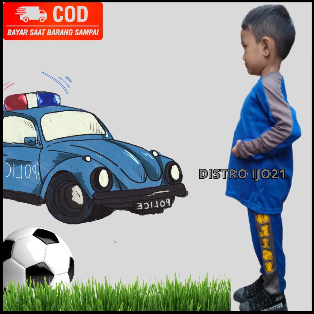 COD !! GROSIR  STELAN KAOS ANAK POLISI TRAINING ANAK POLISI  STELAN PIYAMA KAOS MURAH