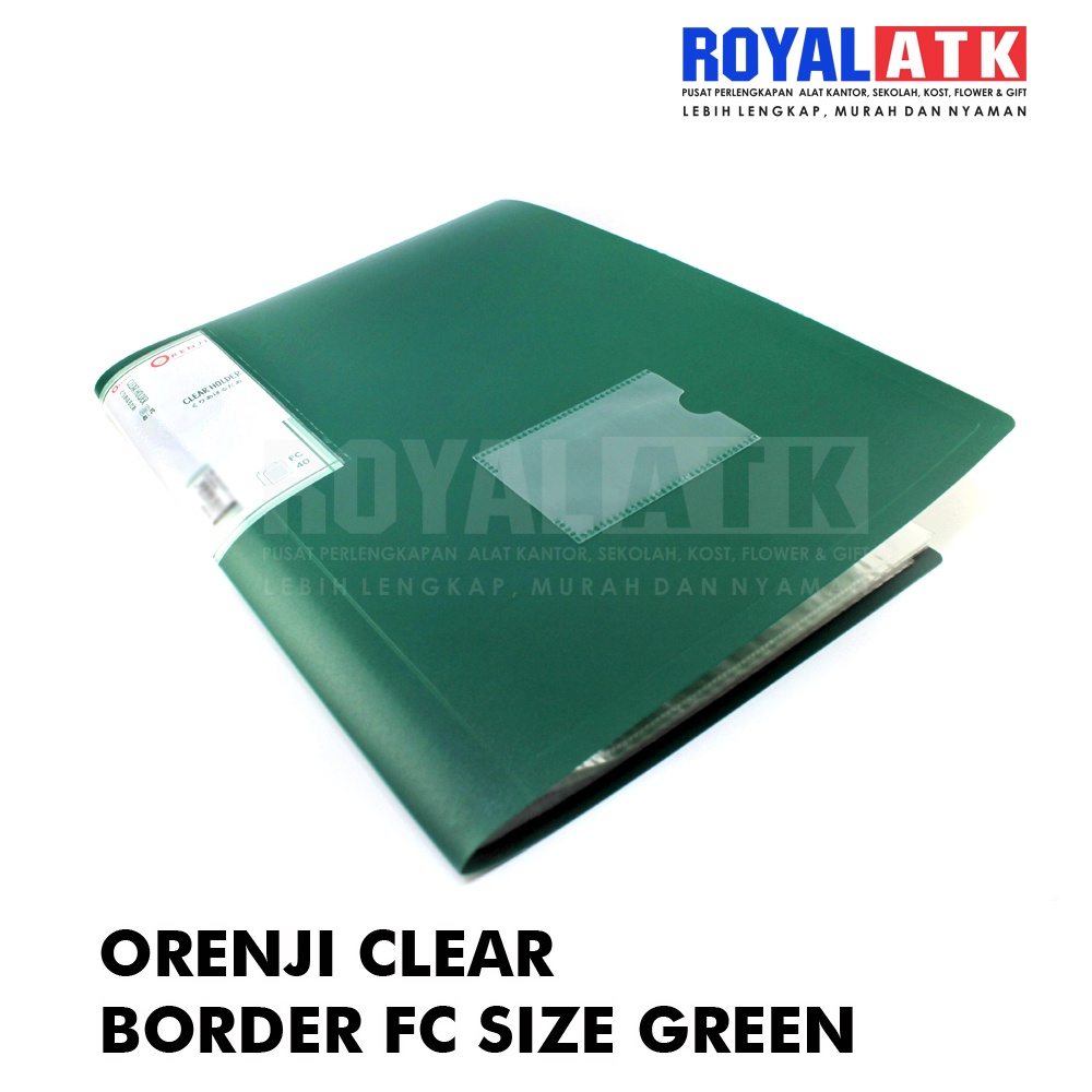 

Clear Holder F4 Orenji / Dokument Keeper Folio Display Book Size Folio