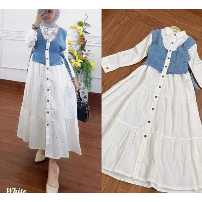 midi jeans rompi nyatu