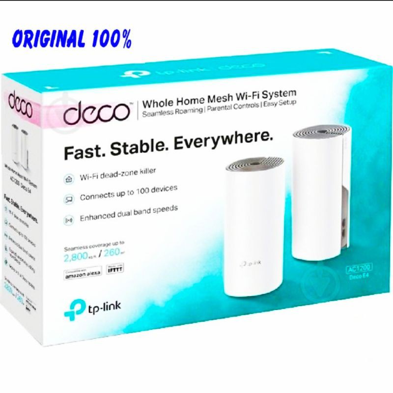 TP - LINK DECO E4 AC1200 Whole Home Mesh Wifi System murah